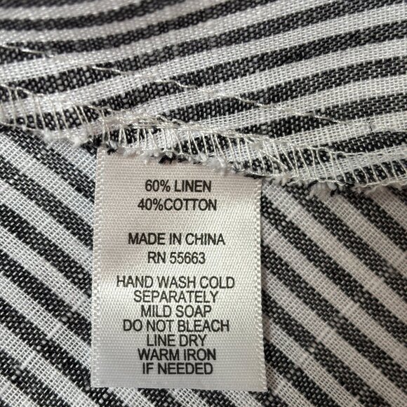 JNY Striped Linen Hoodie - Picture 9 of 9